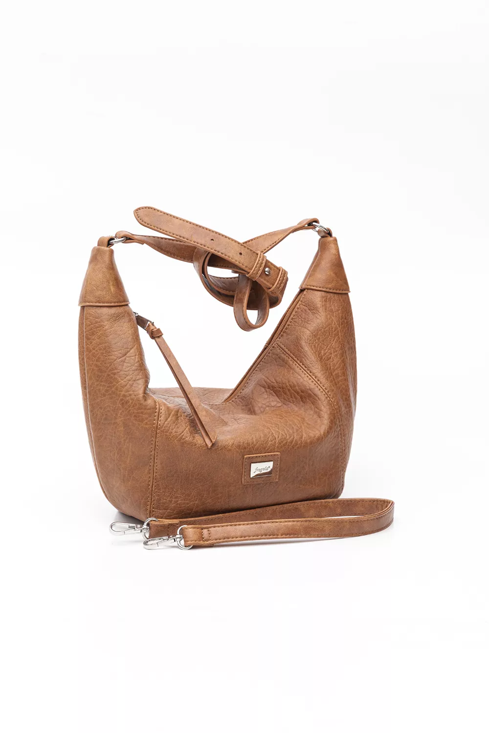 Τσάντα μεσαίου μεγέθους ώμου και χιαστί με ανάγλυφη υφή