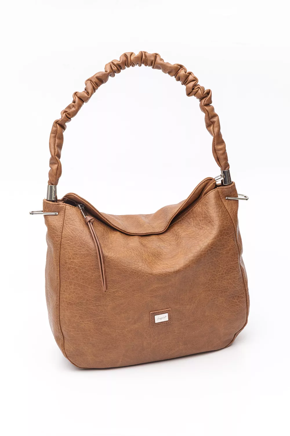 Μεγάλη μαλακή τσάντα με ιδιαίτερο χέρι για τον ώμο