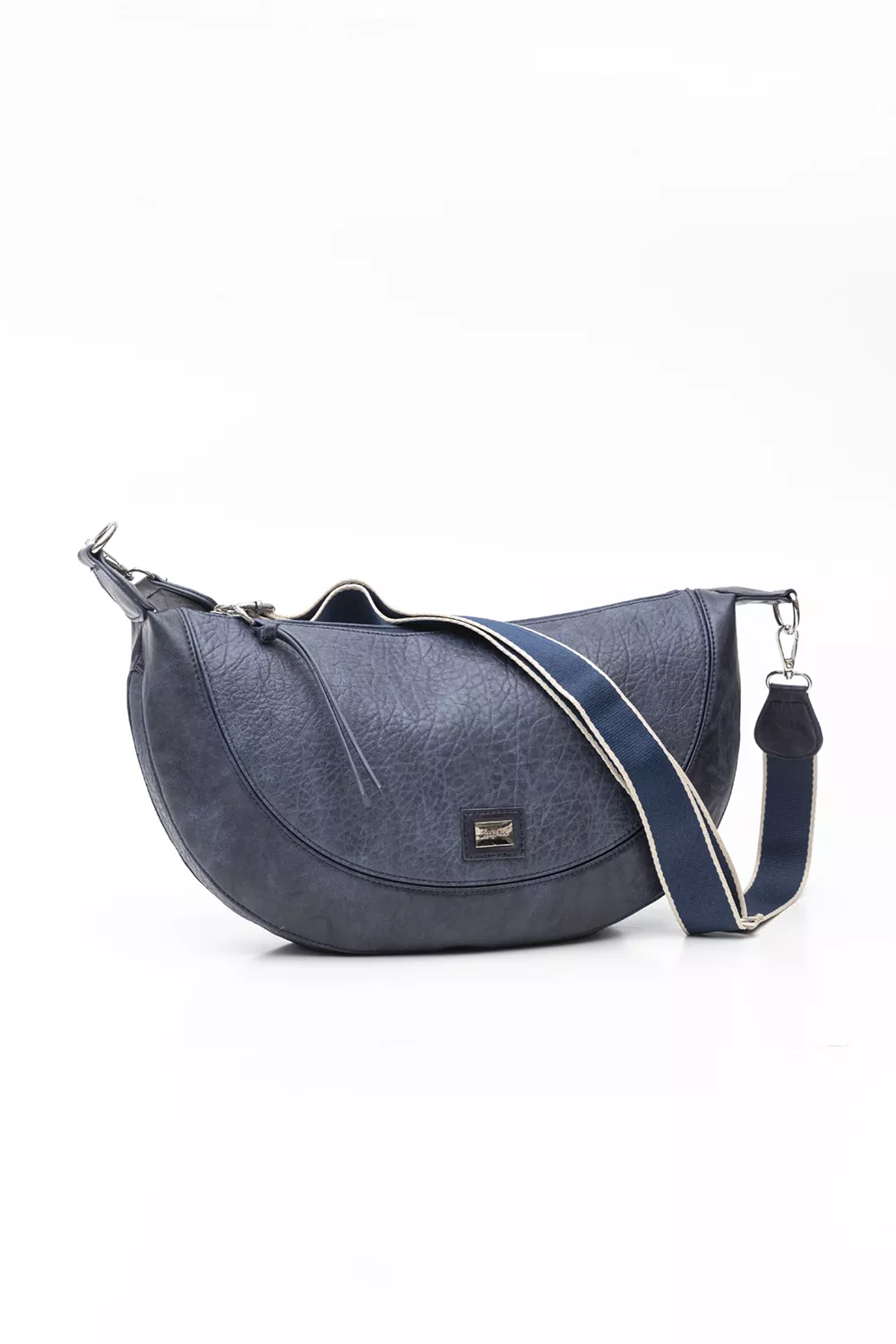 Μεγάλη χιαστί και crossbody τσάντα με ανάγλυφη υφή