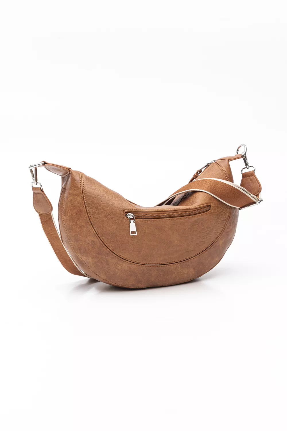 Μεγάλη χιαστί και crossbody τσάντα με ανάγλυφη υφή