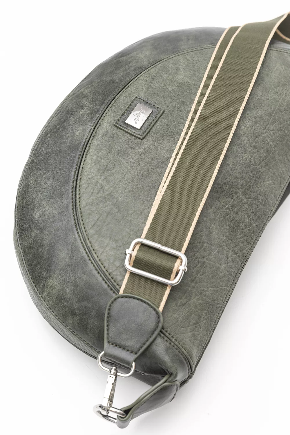 Μεγάλη χιαστί και crossbody τσάντα με ανάγλυφη υφή