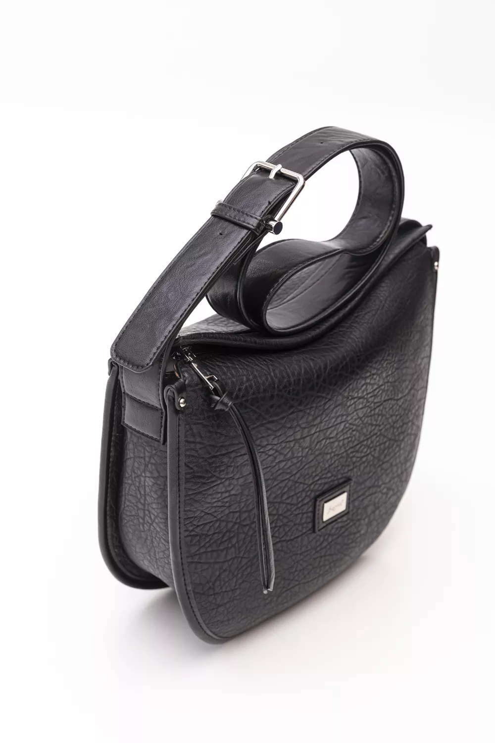 Μαλακή τσάντα ώμου με ανάγλυφη υφή