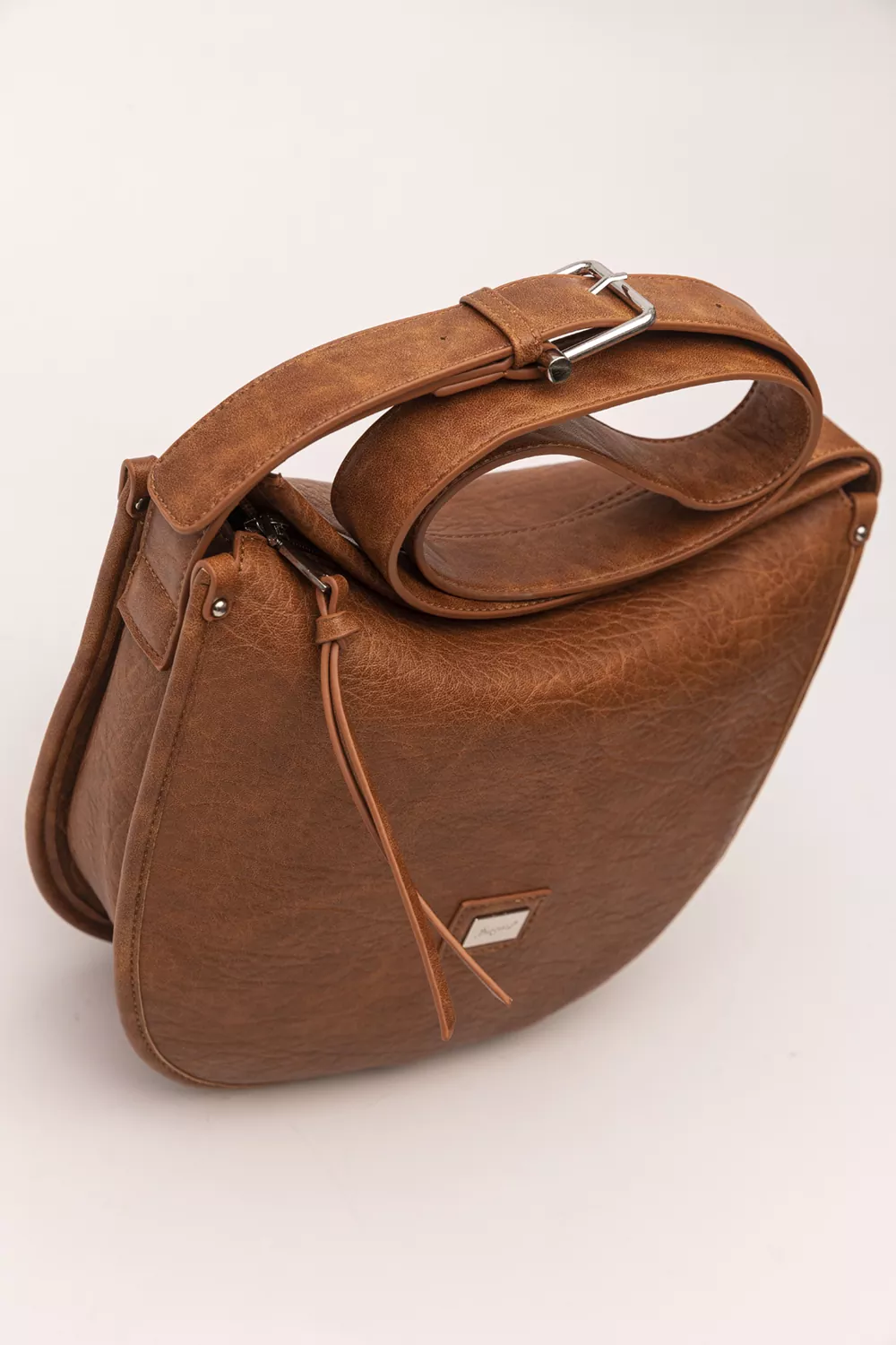 Μαλακή τσάντα ώμου με ανάγλυφη υφή