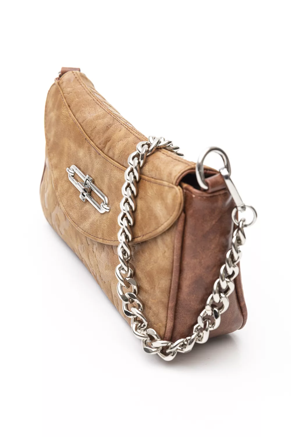 Elegant τσάντα με αλυσίδες με print