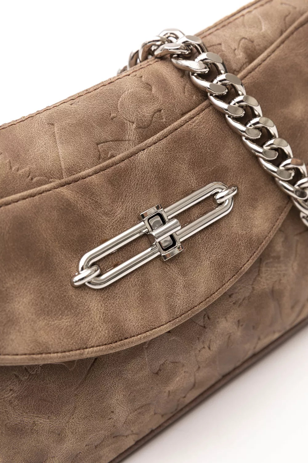 Elegant τσάντα με αλυσίδες με print