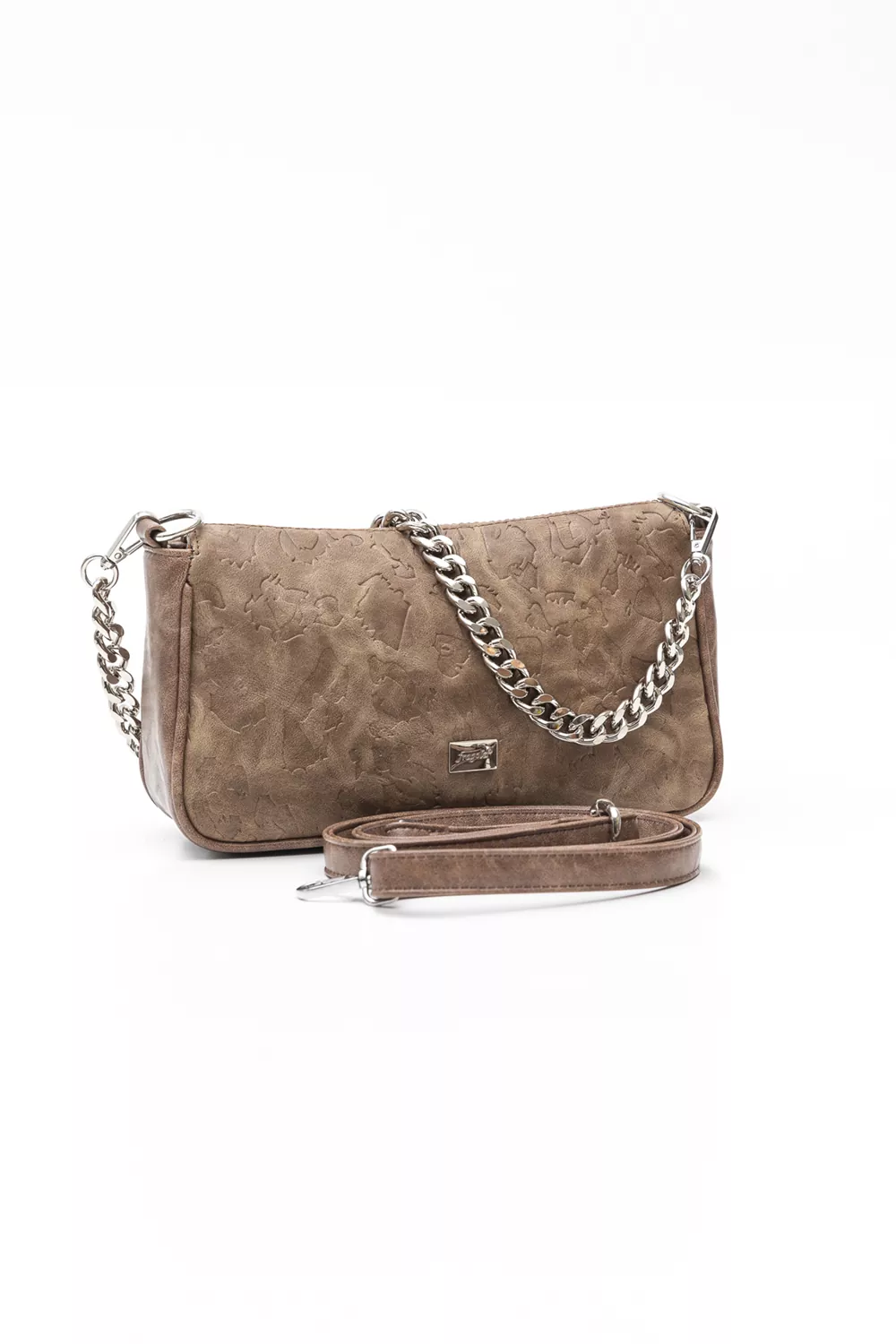 Elegant τσάντα με αλυσίδες με print