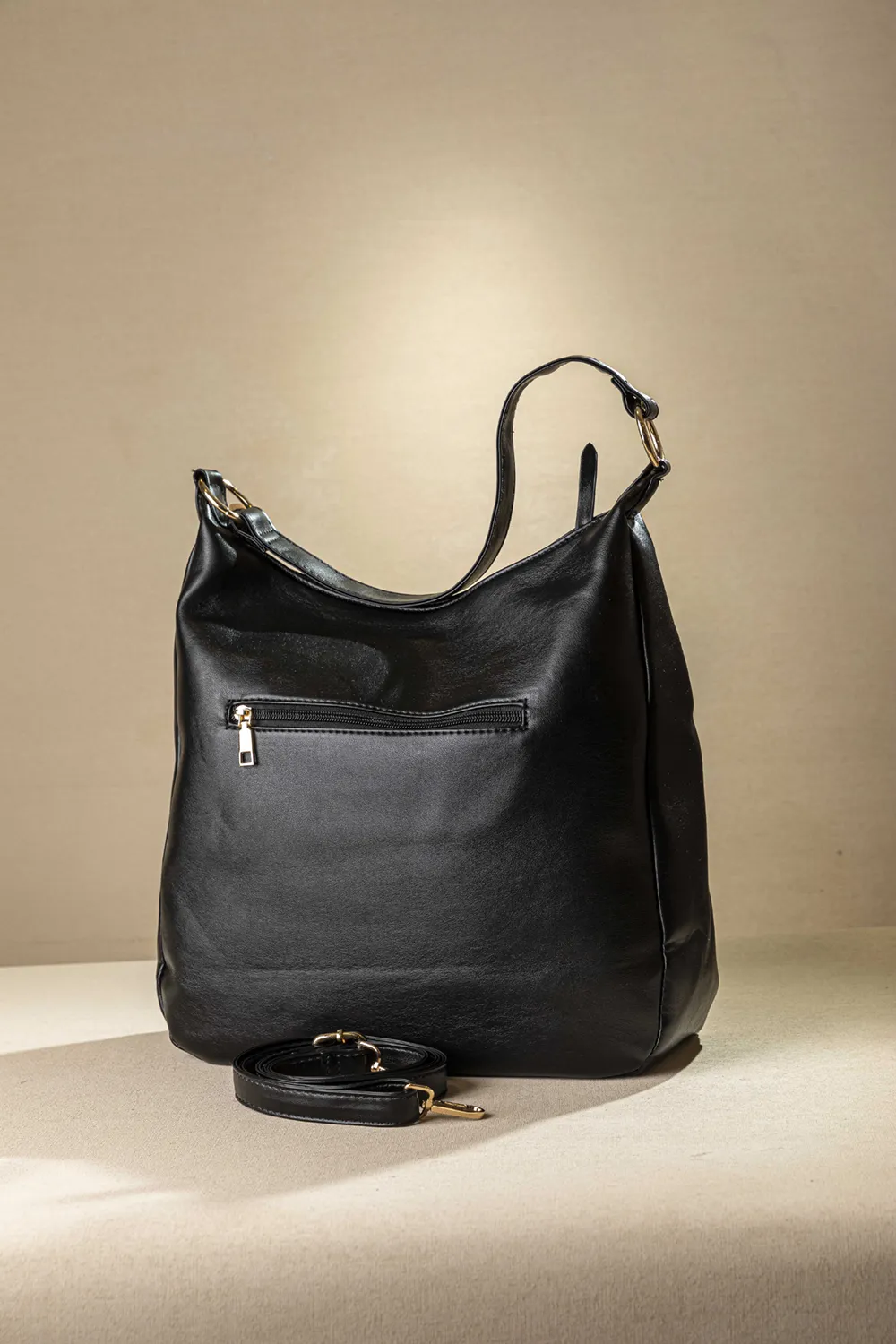 Shopping Bag με εξωτερική θήκη με φερμουάρ