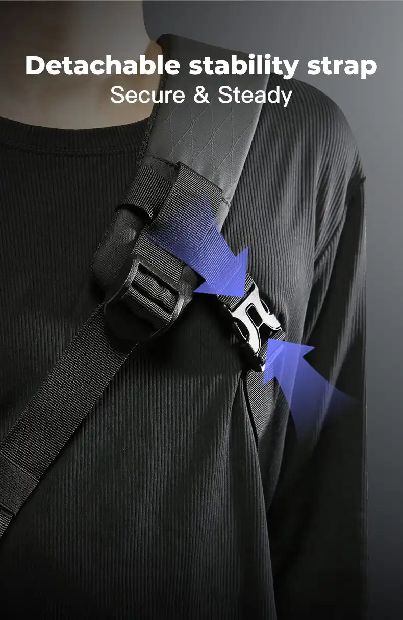 Τσαντάκι Στήθους Πλάτης Bange FW228 μαύρο