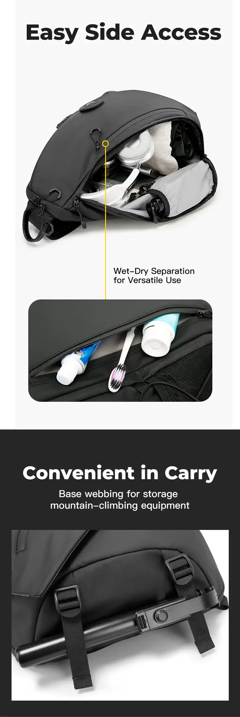 Outdoor Sling Bange FW232 μαύρο