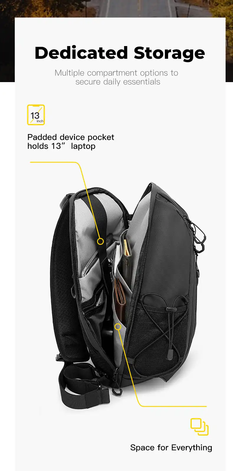 Outdoor Sling Bange FW232 μαύρο