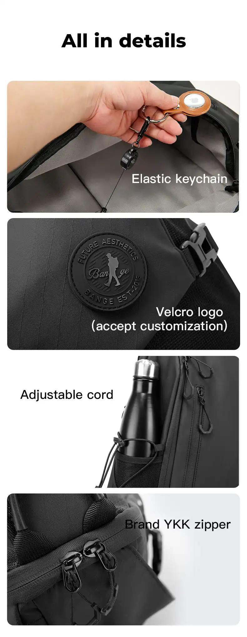 Outdoor Sling Bange FW232 μαύρο