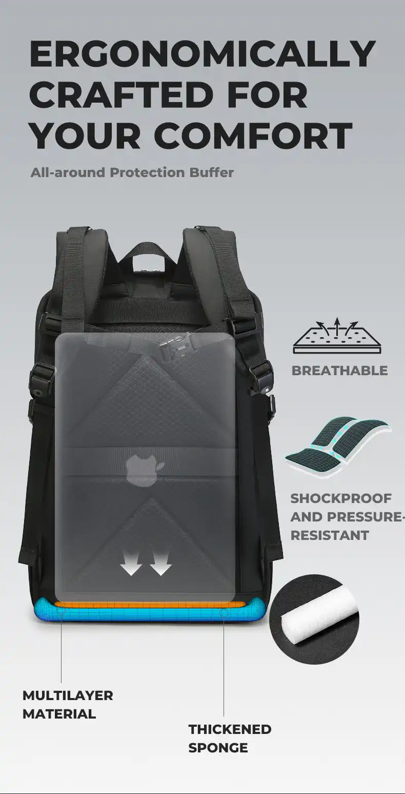 Σακίδιο Πλάτης 30L Laptop 15,6” Bange FW225 μαύρο