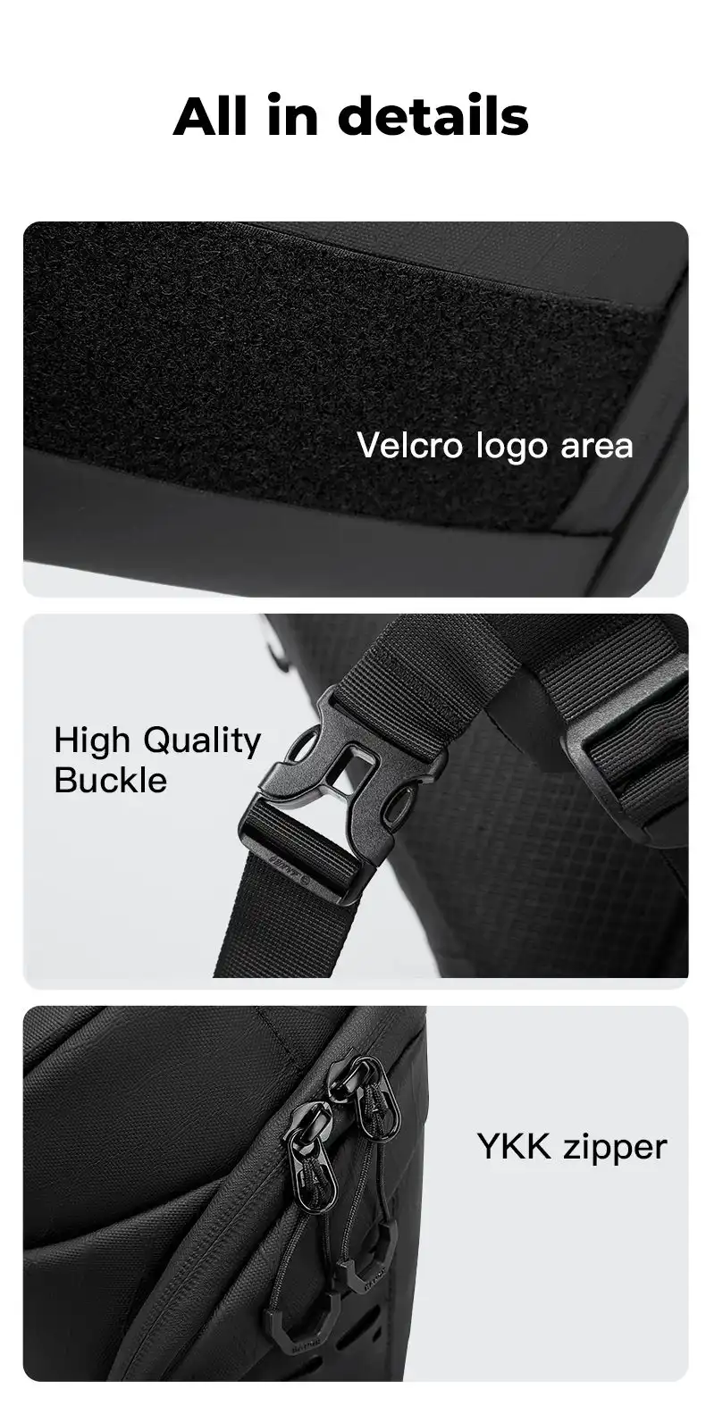 Τσαντάκι Στήθους Bange FW227 μαύρο