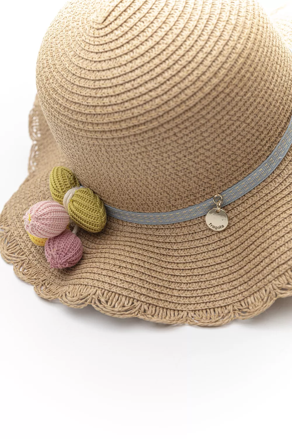 Παιδικό ψάθινο καπέλο με διακόσμηση