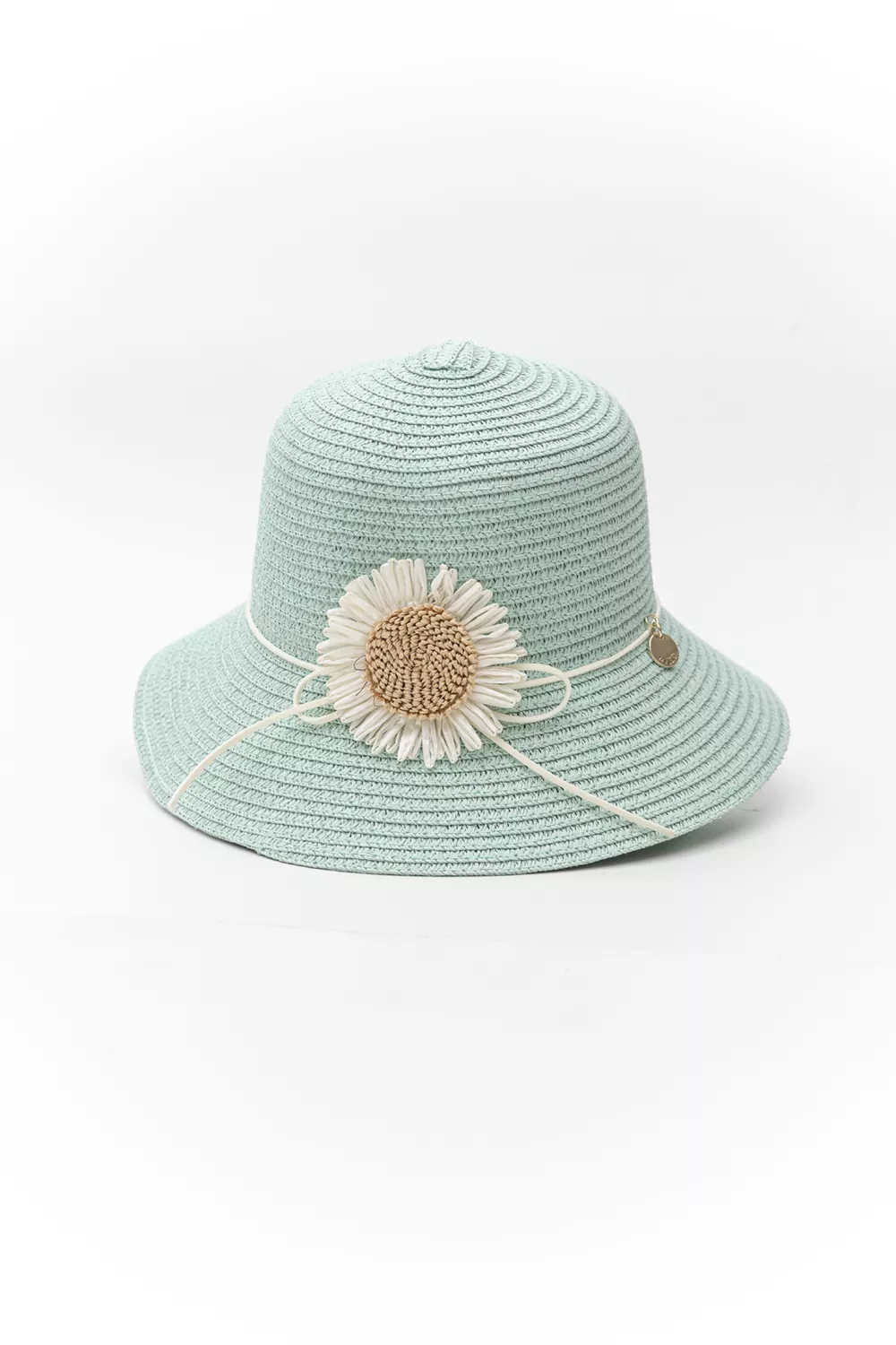 Ψάθινο καπέλο παιδικό με διακόσμηση μαργαρίτα