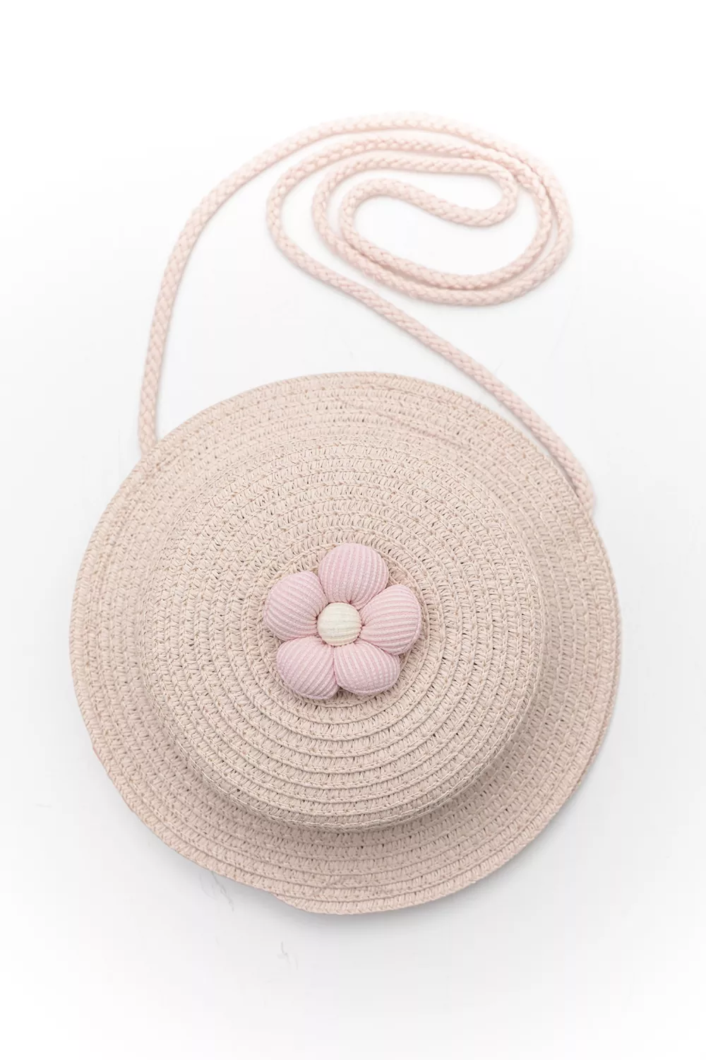 Παιδικό ψάθινο τσαντάκι σε σχήμα καπέλου