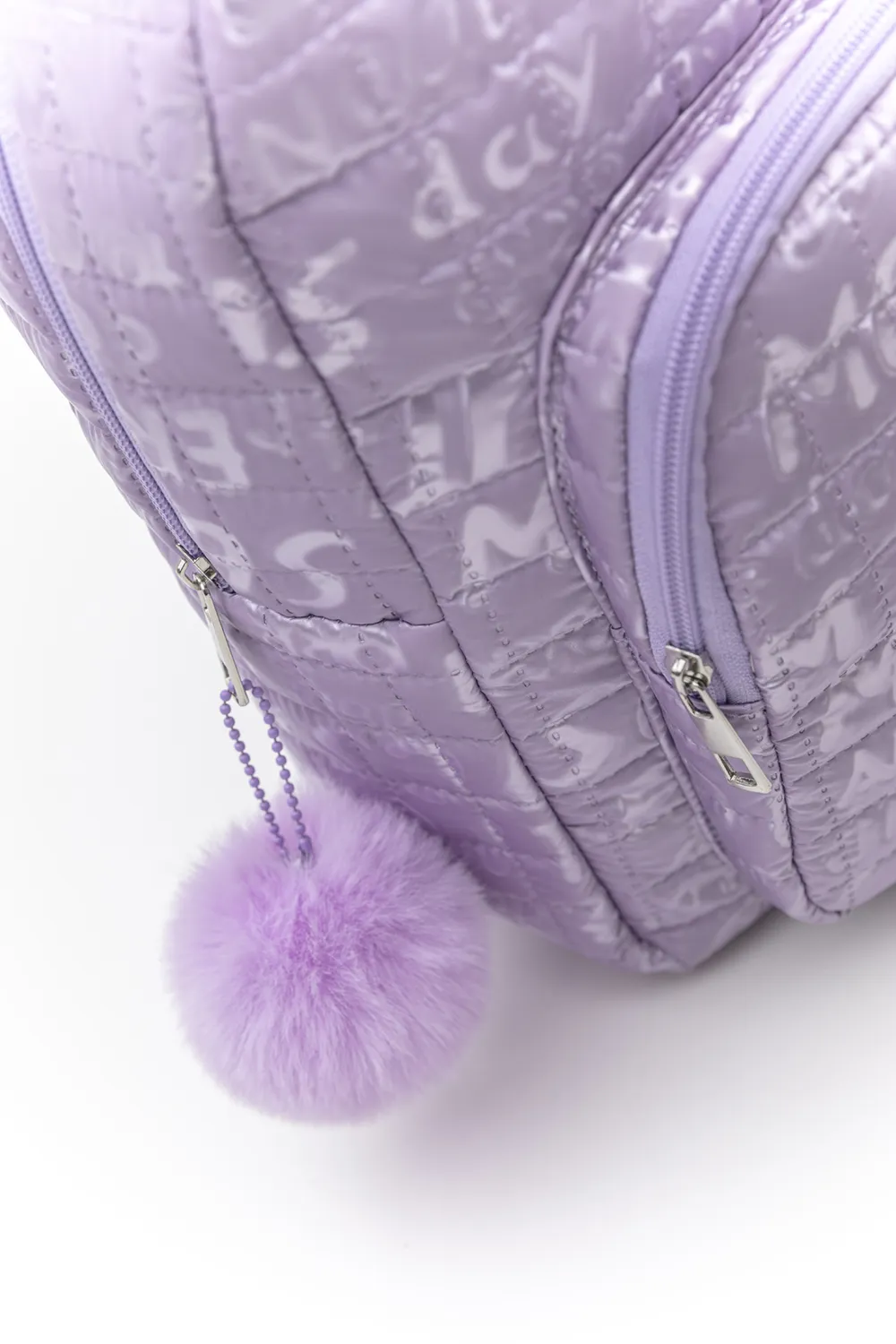 Puffer μεταλλικό σακίδιο με γράμματα