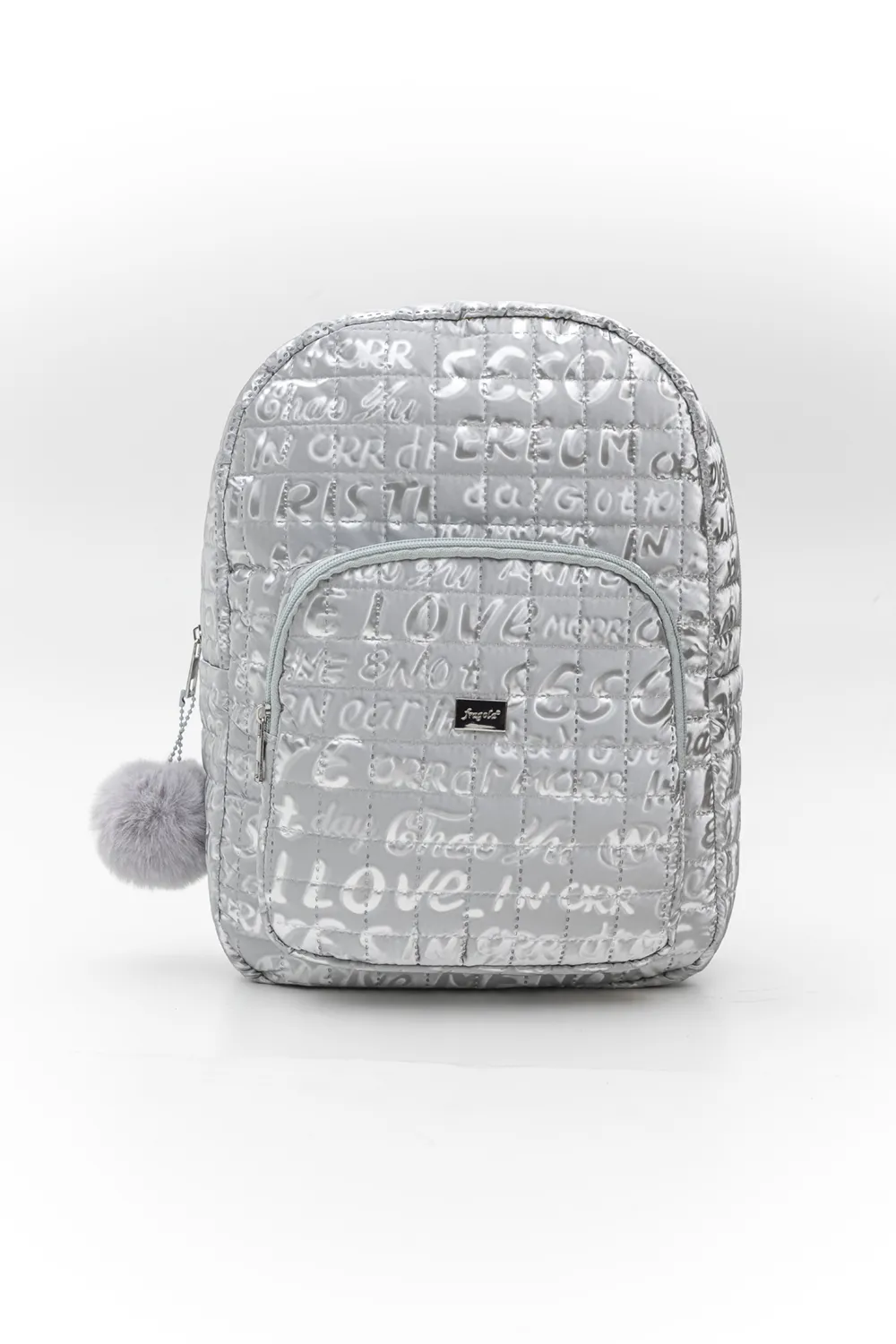 Puffer μεταλλικό σακίδιο με γράμματα Puffer μεταλλικό σακίδιο με γράμματα