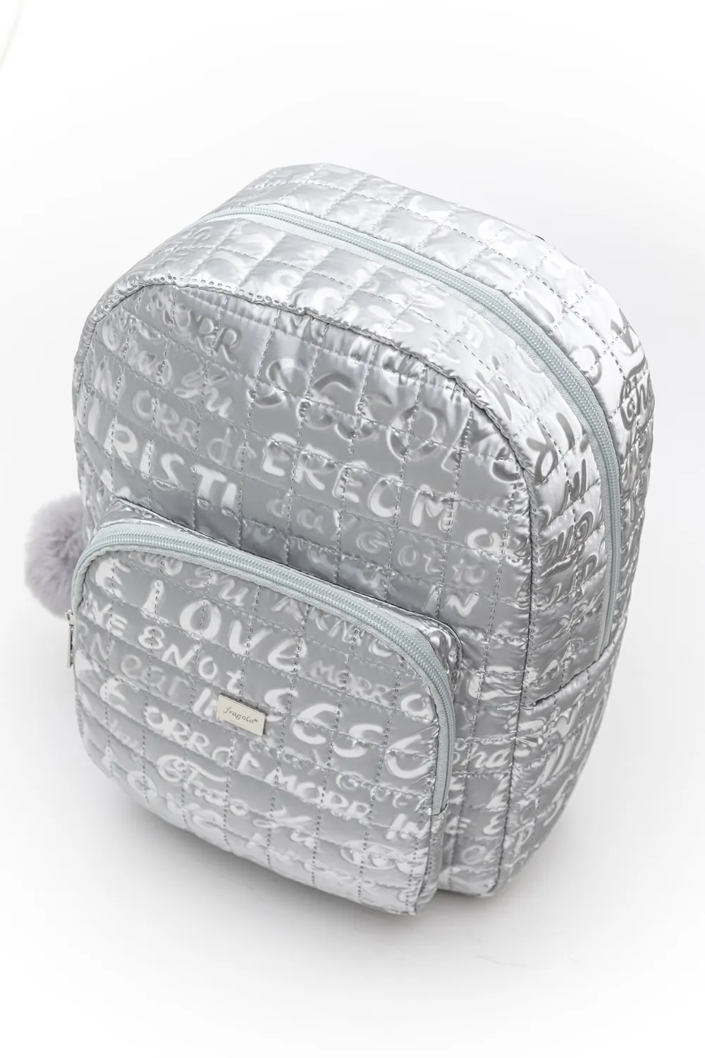 Puffer μεταλλικό σακίδιο με γράμματα Puffer μεταλλικό σακίδιο με γράμματα