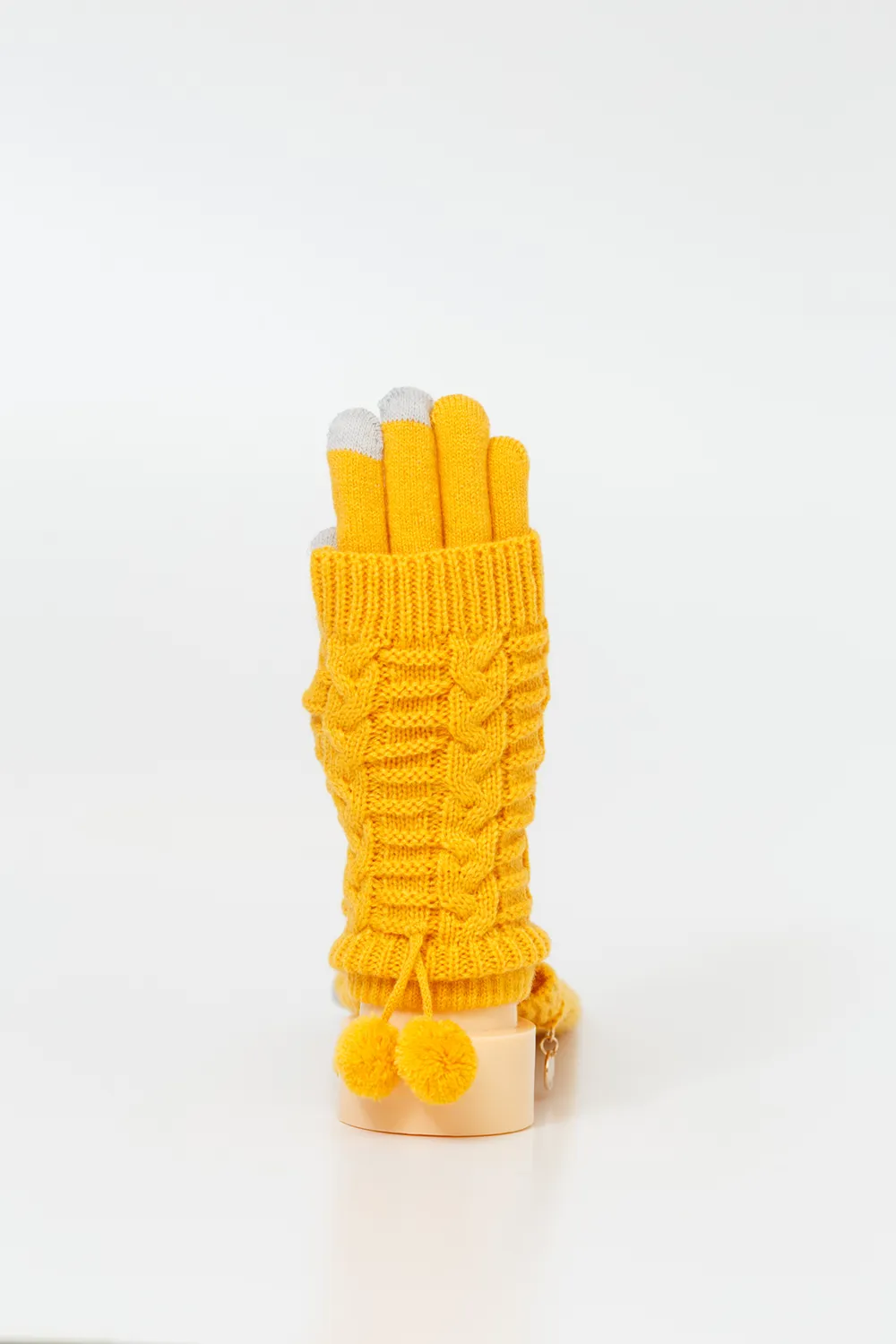 Πλεκτά γάντια 2-1 με touch screen