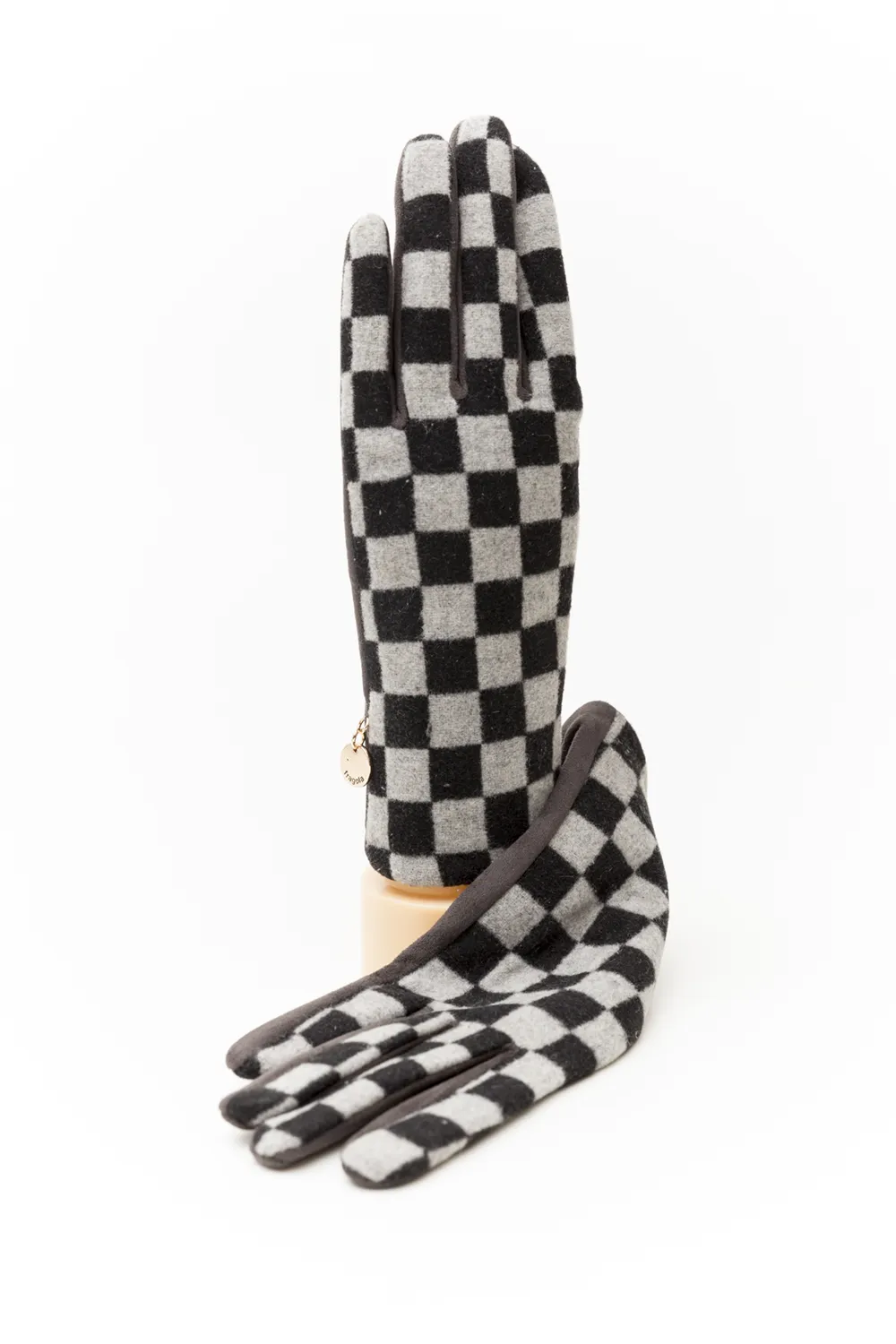 Γάντι γυναικείο με chess print Γάντι γυναικείο με chess print