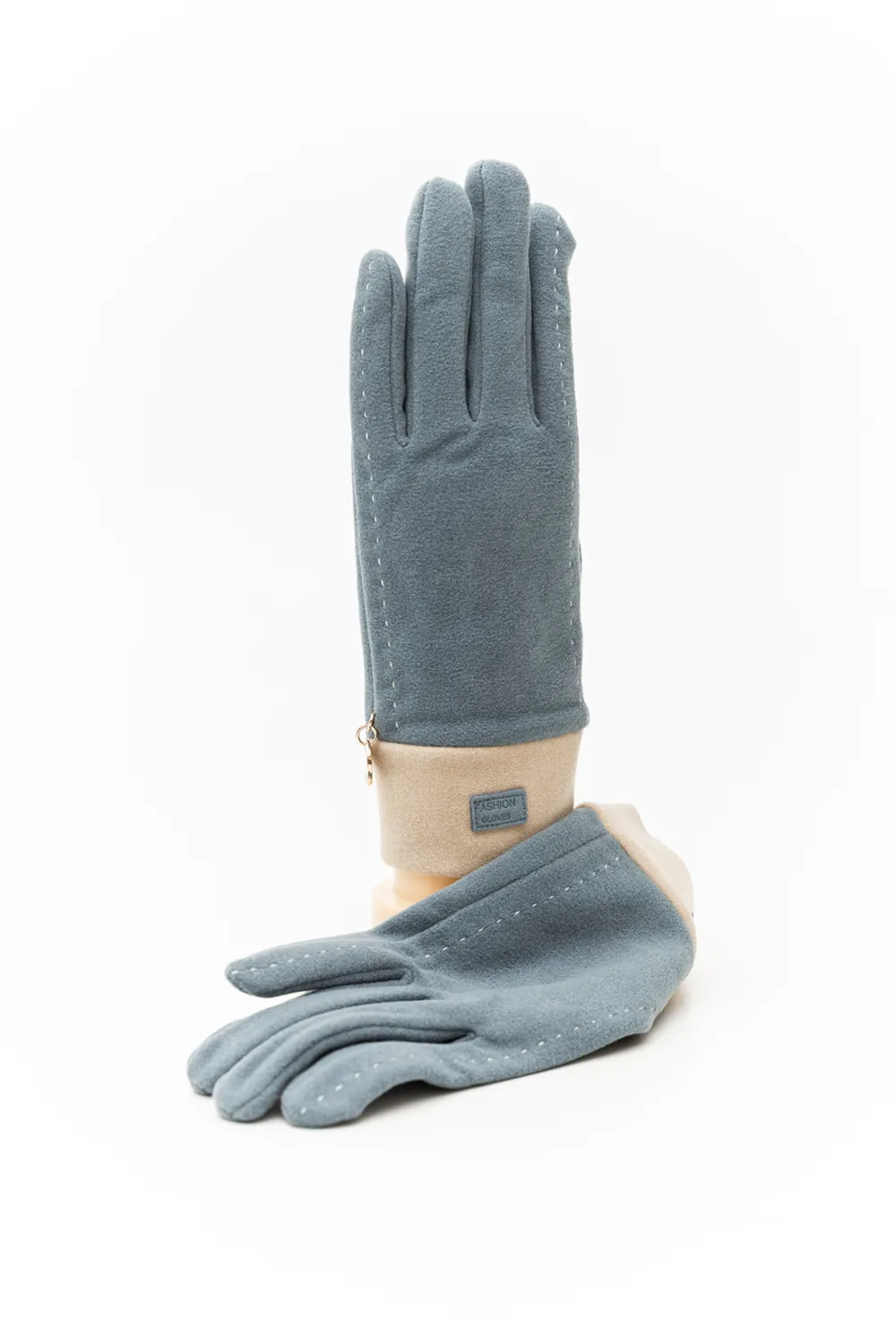 Γάντι γυναικείο με υφή τσόχας Γάντι γυναικείο με υφή τσόχας