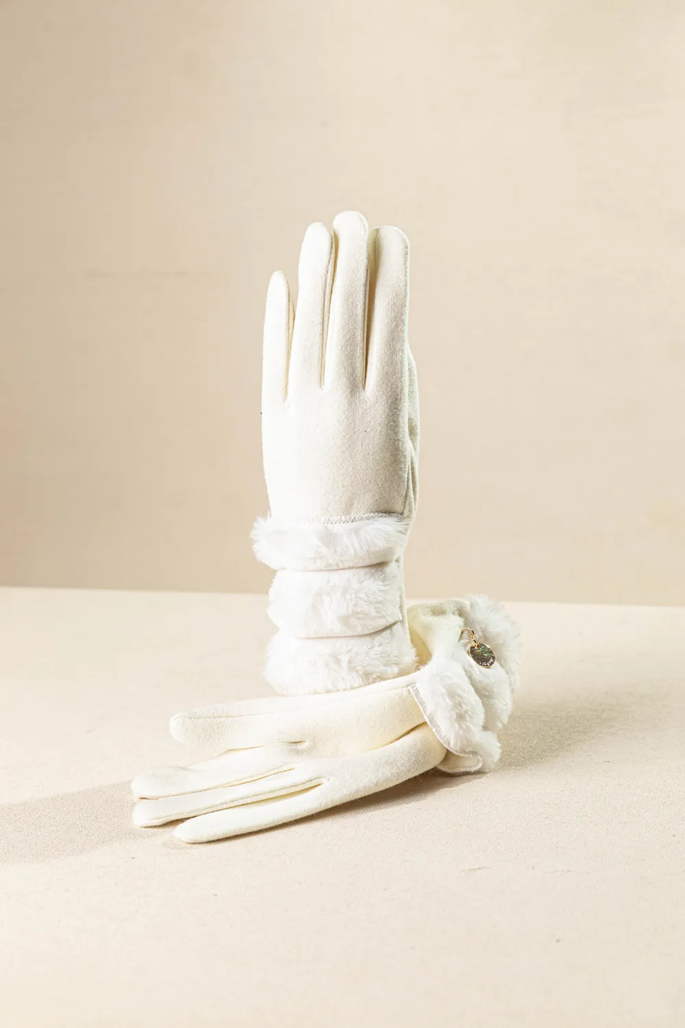 Γάντι γυναικείο με οικολογική γούνα