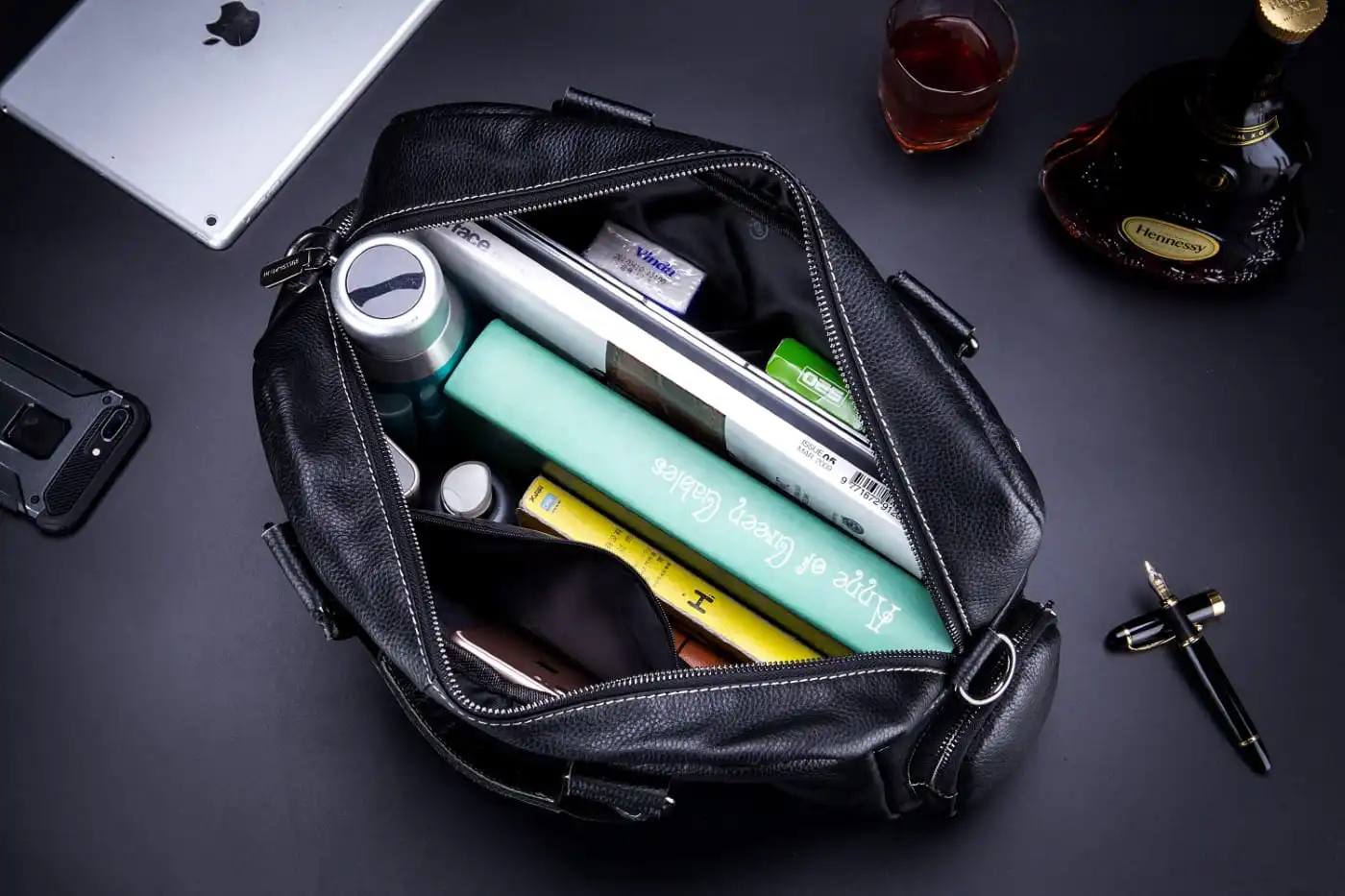 Δερμάτινος χαρτοφύλακας Bull Captain GWB-047 μαύρο