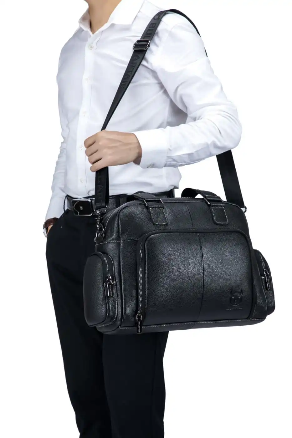 Δερμάτινος χαρτοφύλακας Bull Captain GWB-047 μαύρο