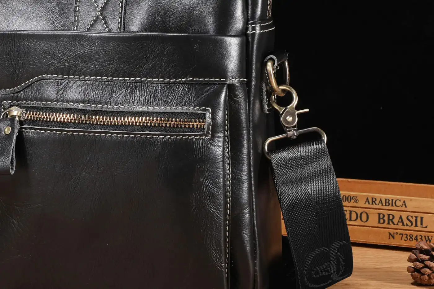 Δερμάτινος χαρτοφύλακας Bull Captain GWB-056 μαύρο