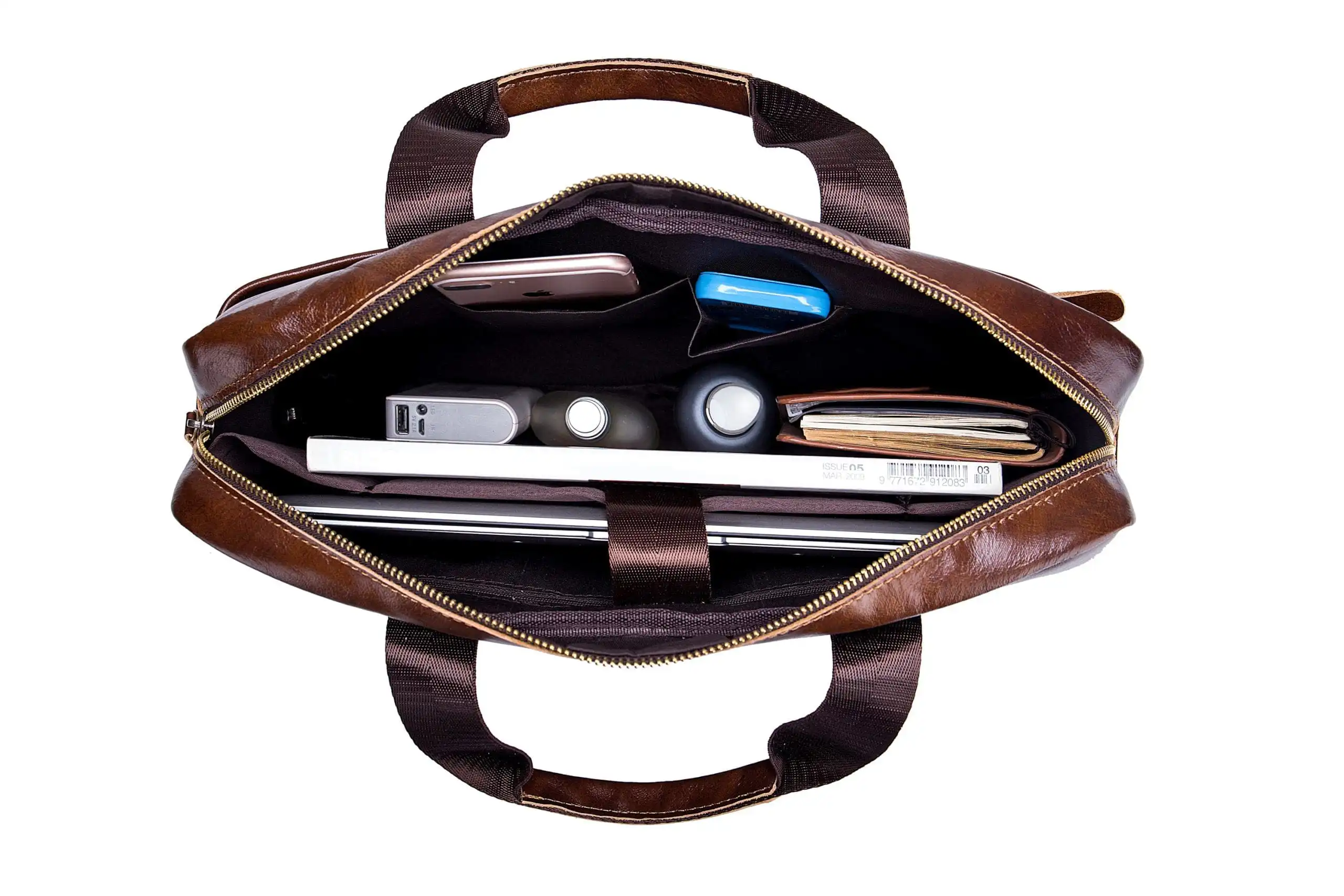 Δερμάτινος χαρτοφύλακας Bull Captain GWB-044 καφέ