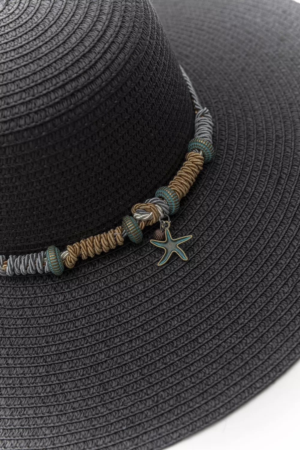 Γυναικείο ψάθινο καπέλο με μεγάλο γείσο Γυναικείο ψάθινο καπέλο με μεγάλο γείσο