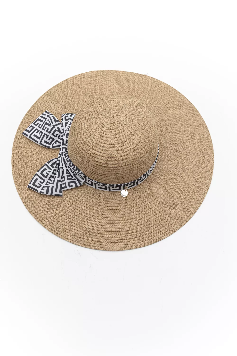 Γυναικείο ψάθινο καπέλο με διακοσμητική κορδέλα Γυναικείο ψάθινο καπέλο με διακοσμητική κορδέλα