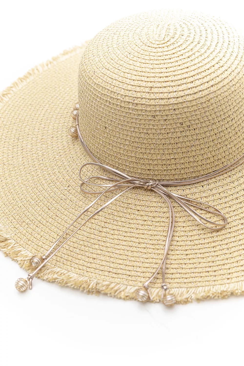 Casual Ψάθινο καπέλο με πλατύ γείσο Casual Ψάθινο καπέλο με πλατύ γείσο