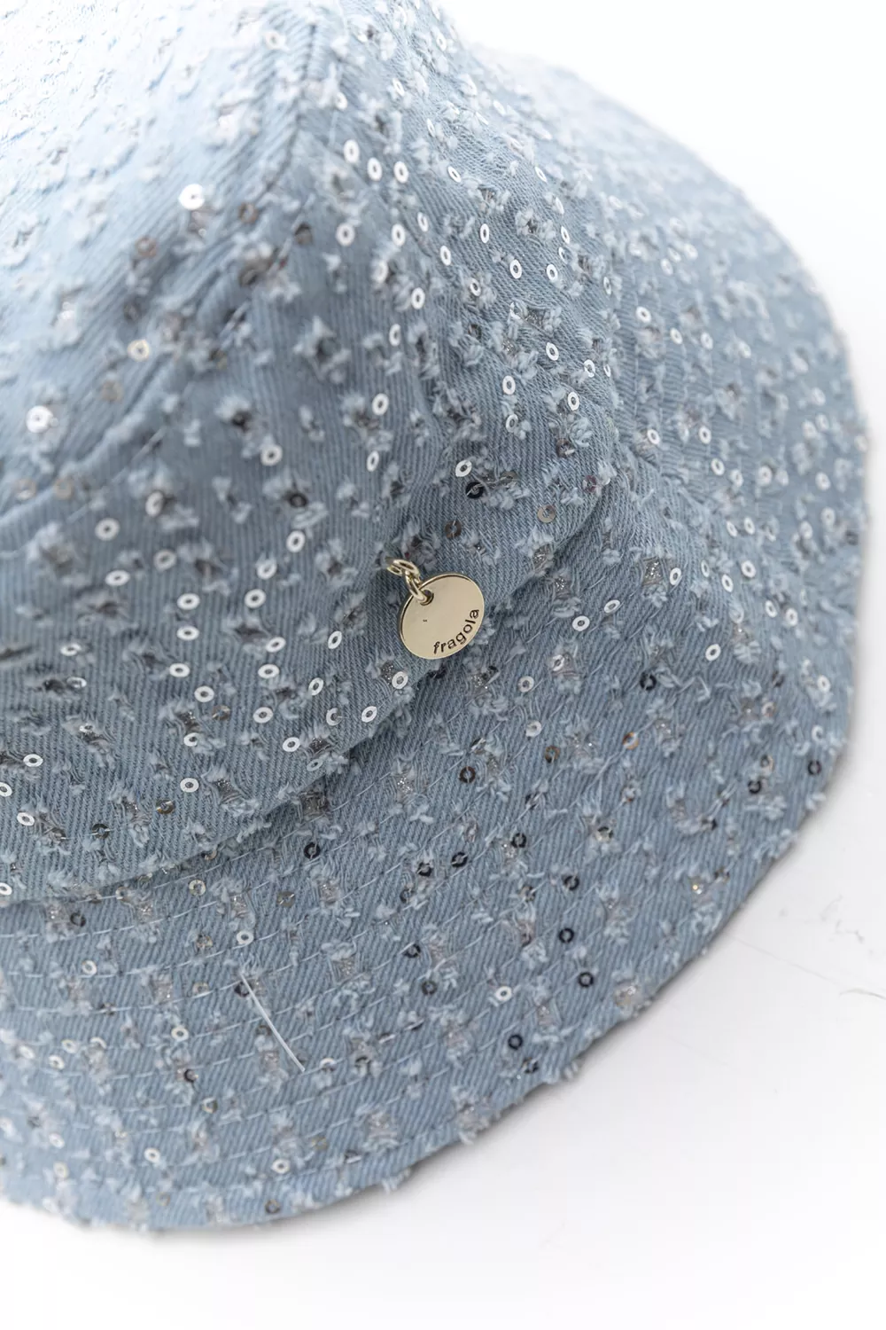 Γυναικείο υφασμάτινο καπέλο jean με πούλιες Γυναικείο υφασμάτινο καπέλο jean με πούλιες