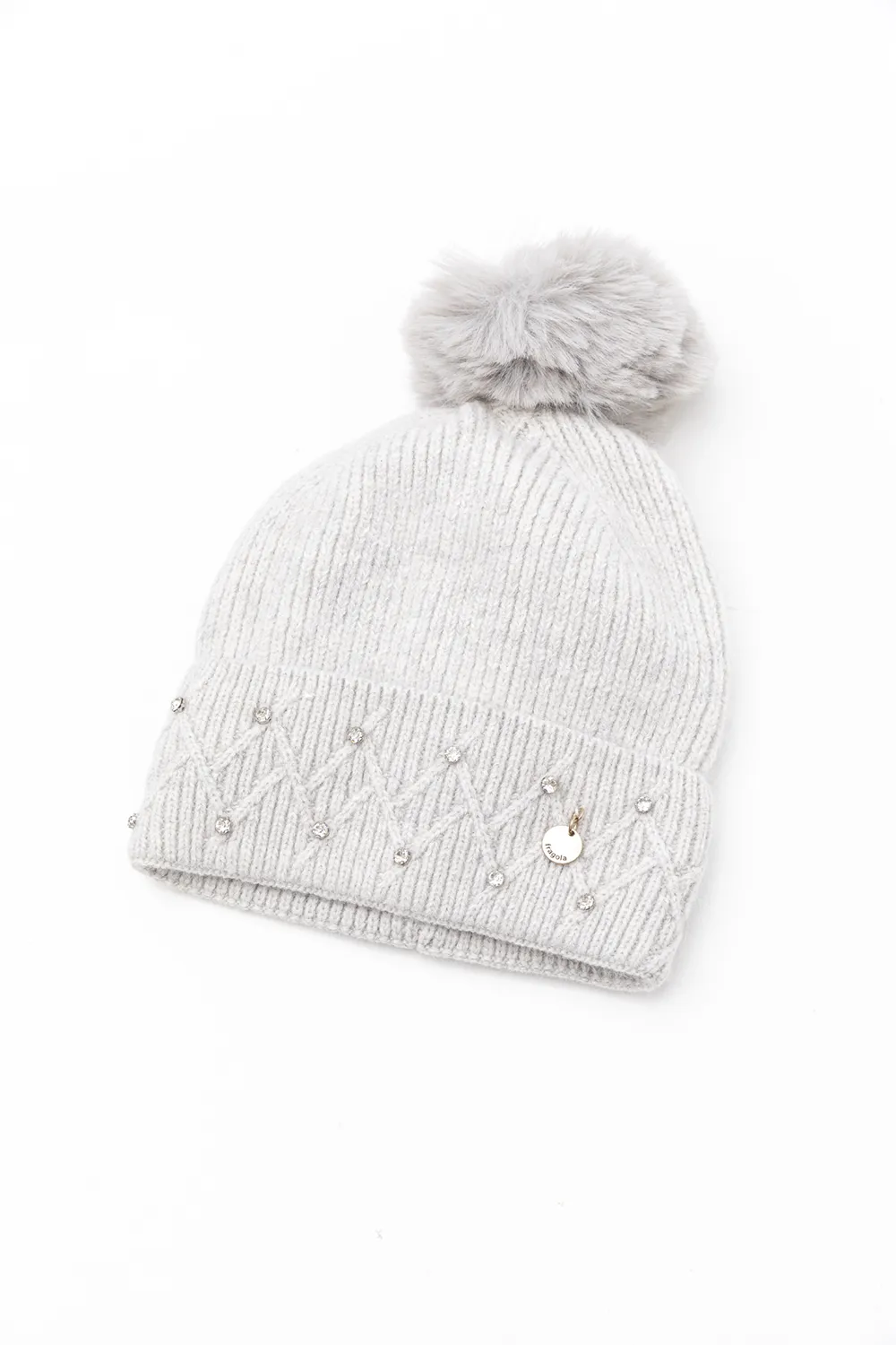 Γυναικείος μοχέρ σκούφος με strass