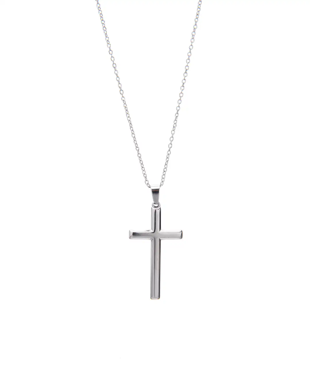 Αλυσίδα λαιμού με σταυρό HLLY 351 – Ασημί Αλυσίδα λαιμού με σταυρό HLLY 351 – Ασημί