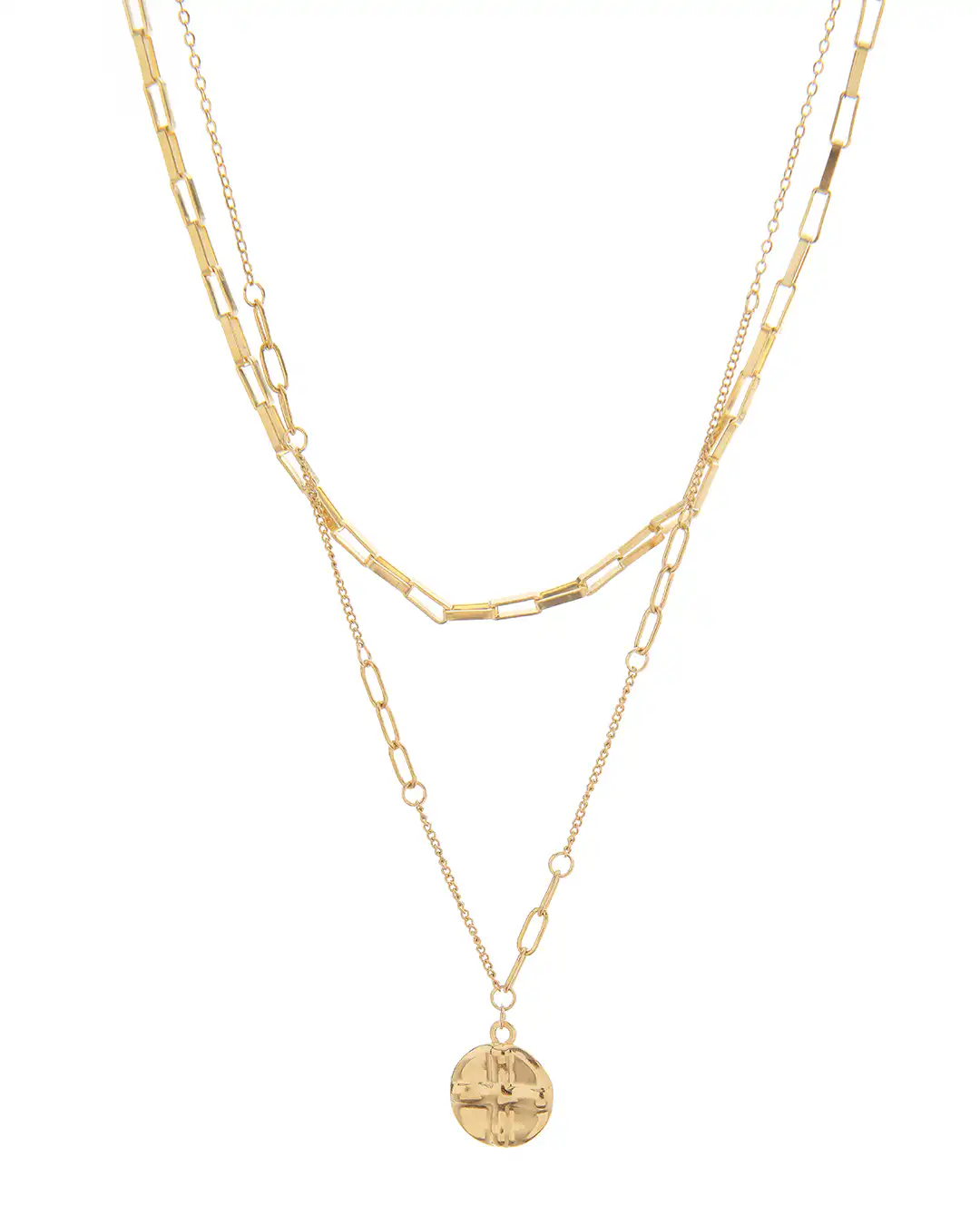 Διπλή αλυσίδα λαιμού HS4607-10 – Χρυσό Διπλή αλυσίδα λαιμού HS4607-10 – Χρυσό