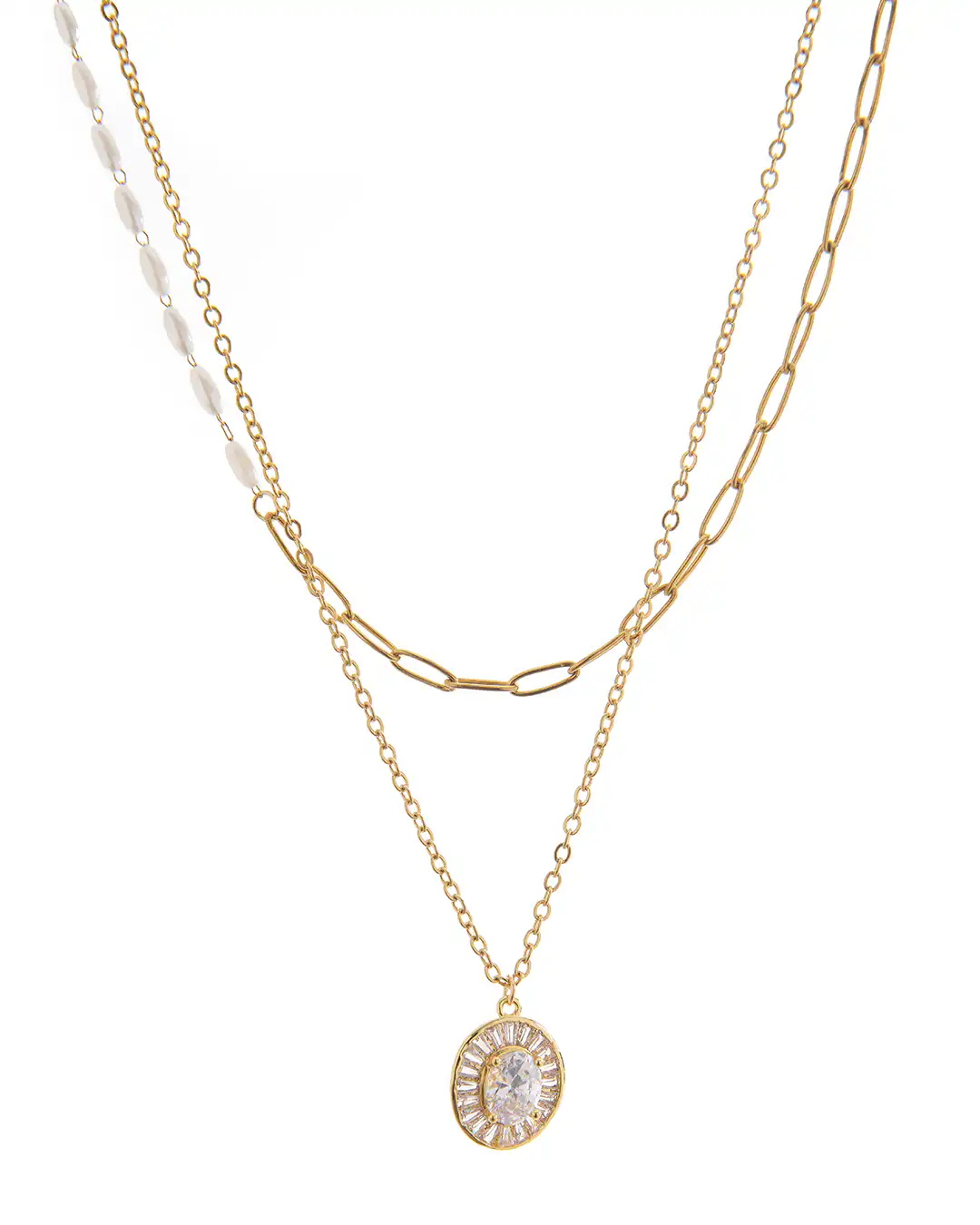 Διπλή αλυσίδα λαιμού HS4607-14 – Χρυσό Διπλή αλυσίδα λαιμού HS4607-14 – Χρυσό