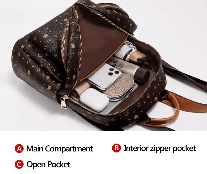 Γυναικείo Σακίδιο Πλάτης PVC Foxer 900165F καφέ