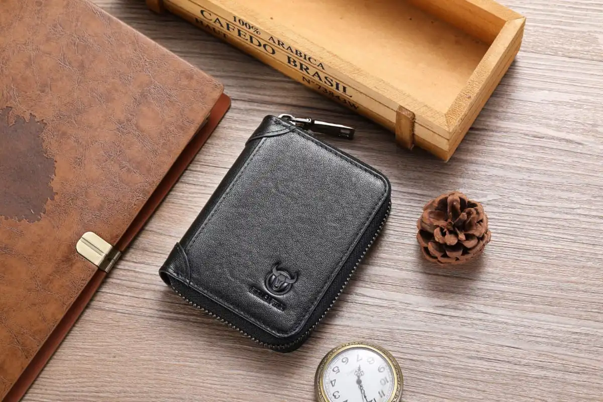 Δερμάτινο πορτοφόλι καρτοθήκη Bull Captain KB476 μαύρο