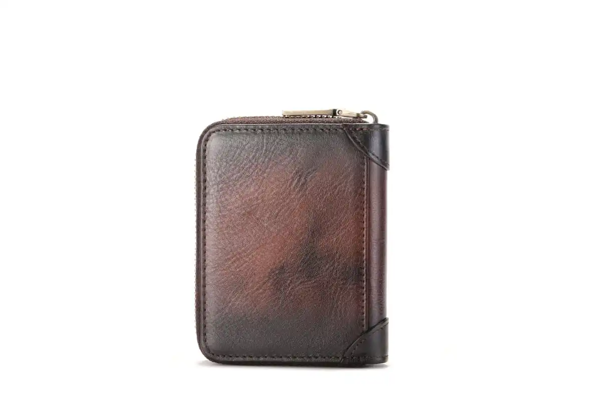 Δερμάτινο πορτοφόλι καρτοθήκη Bull Captain KB476 σκούρο καφέ