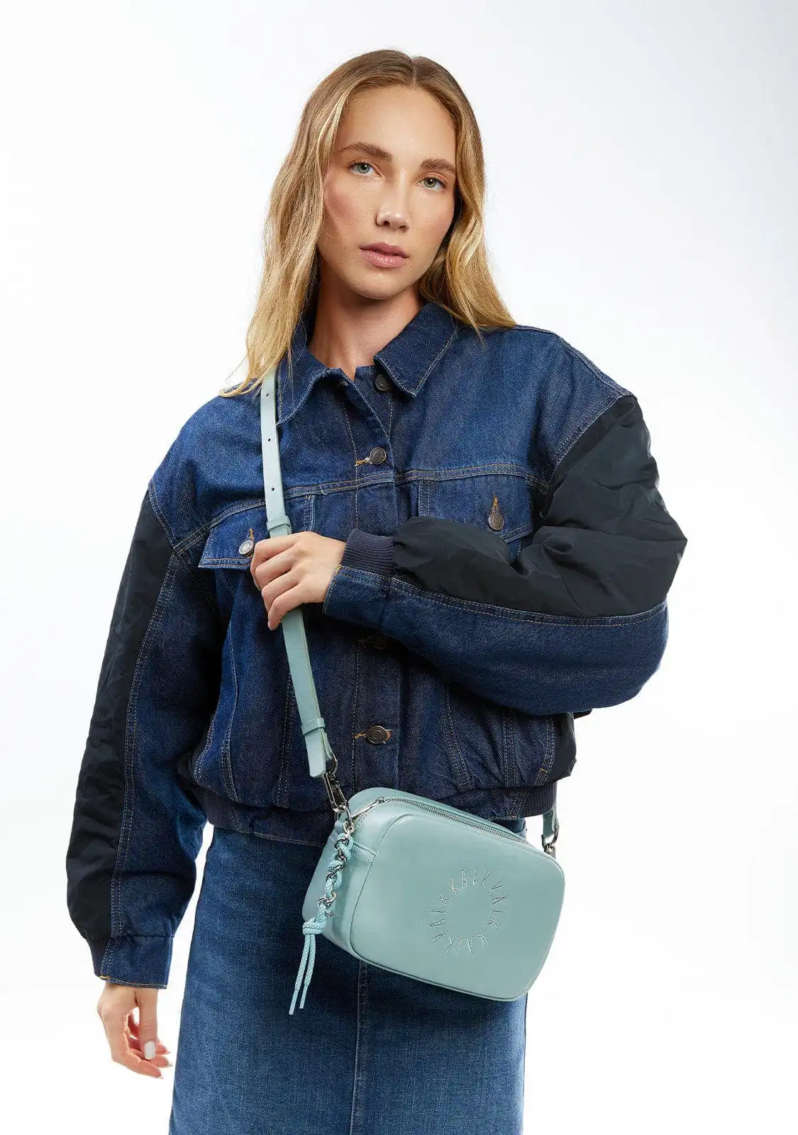 Γυναικεία Τσάντα Χιαστί Kalk KLABAG11-0336 γαλάζιο Γυναικεία Τσάντα Χιαστί Kalk KLABAG11-0336 γαλάζιο