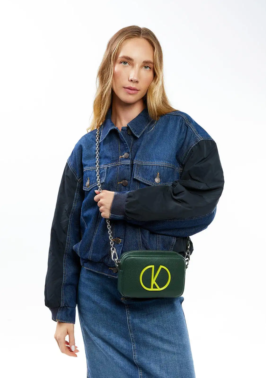 Γυναικεία Τσάντα Χιαστί Kalk KLABAG12-0192 Πράσινο Γυναικεία Τσάντα Χιαστί Kalk KLABAG12-0192 Πράσινο