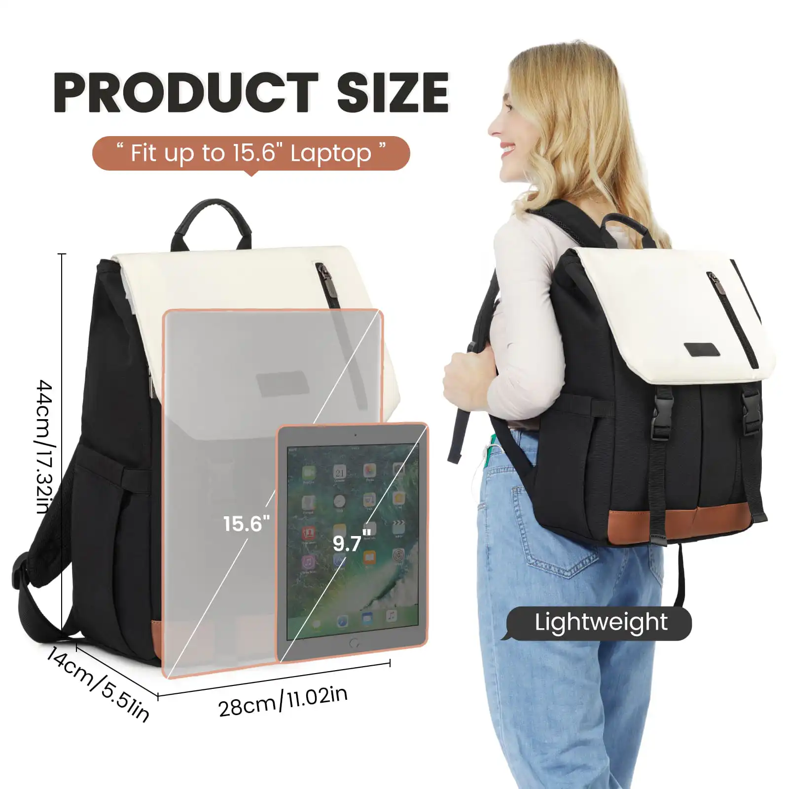 Γυναικείο Σακίδιο Φορητού Υπολογιστή Lovevook 15,6'' MB2009 black/beige/brown