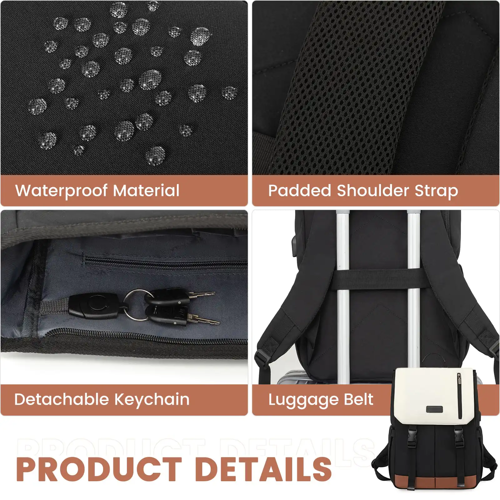 Γυναικείο Σακίδιο Φορητού Υπολογιστή Lovevook 15,6'' MB2009 black/beige/brown