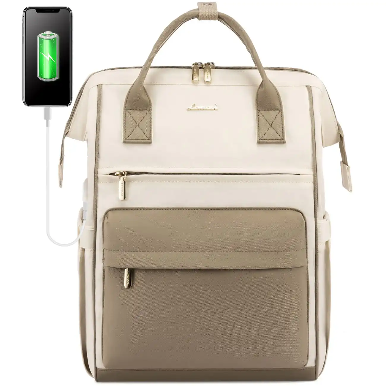 Σακίδιο Επαγγελματικό Γυναικείο Lovevook 15,6” MB2020 beige/khaki