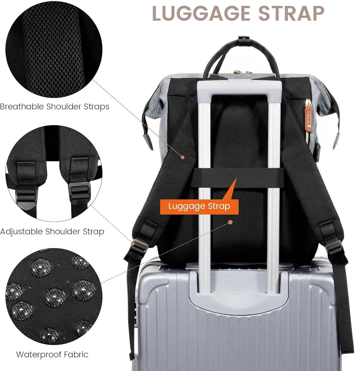 Γυναικείο Σακίδιο Φορητού Υπολογιστή Lovevook 15,6'' MB2046 Grey/black