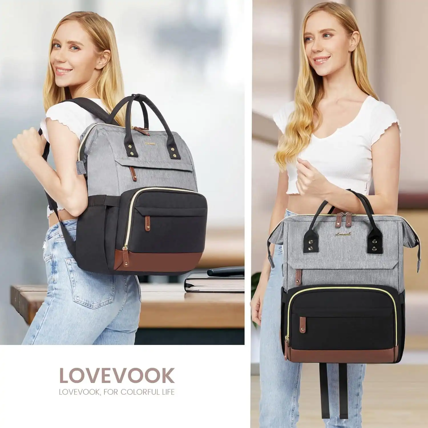 Γυναικείο Σακίδιο Φορητού Υπολογιστή Lovevook 15,6'' MB2046 Grey/black