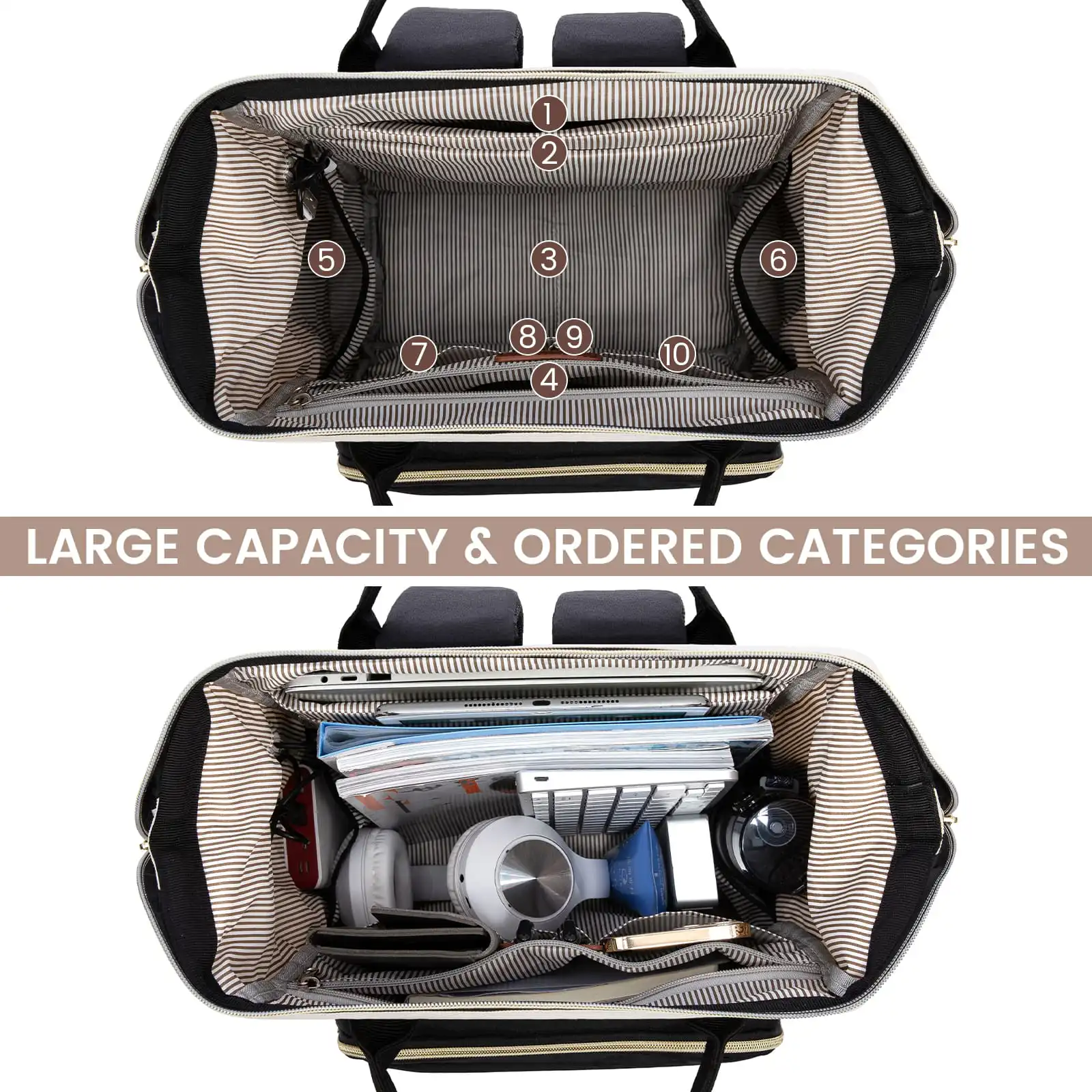 Γυναικείο Σακίδιο Φορητού Υπολογιστή Lovevook 15,6'' MB2046 beige/black/brown